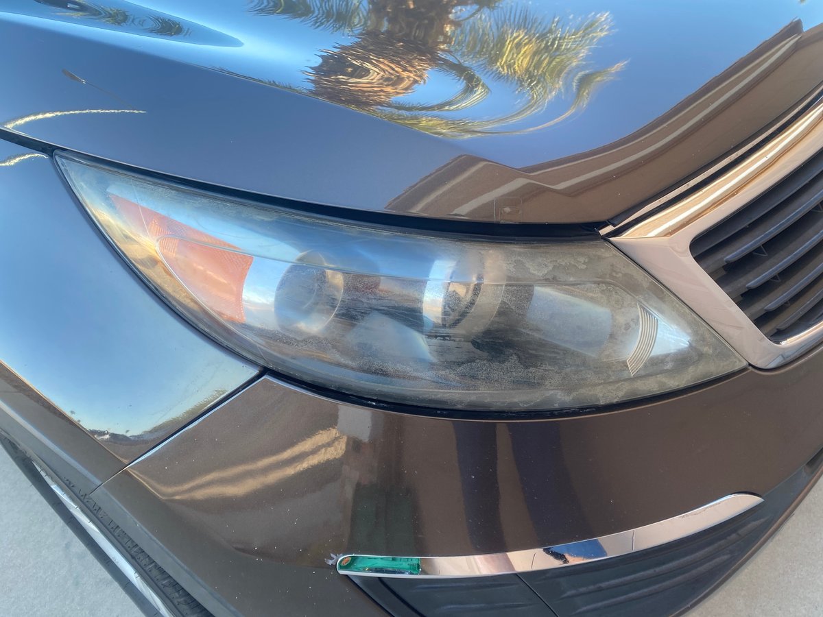 Headlight Restoration before in AZ